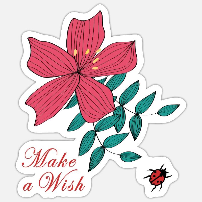 Make a Wish - Sticker size S (10 x 10 cm) - white matte