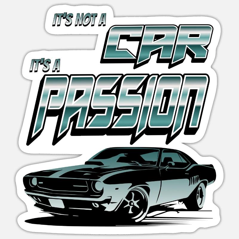 Auto Leidenschaft Sticker Größe S (10 x 10 cm)