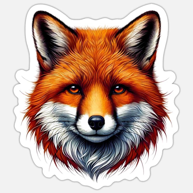 Fox - Sticker size S (10 x 10 cm) - white matte