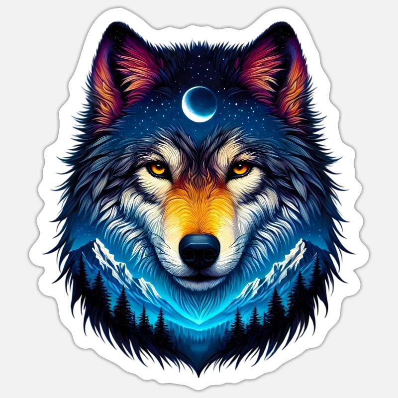 Wolf Sticker Größe S (10 x 10 cm)