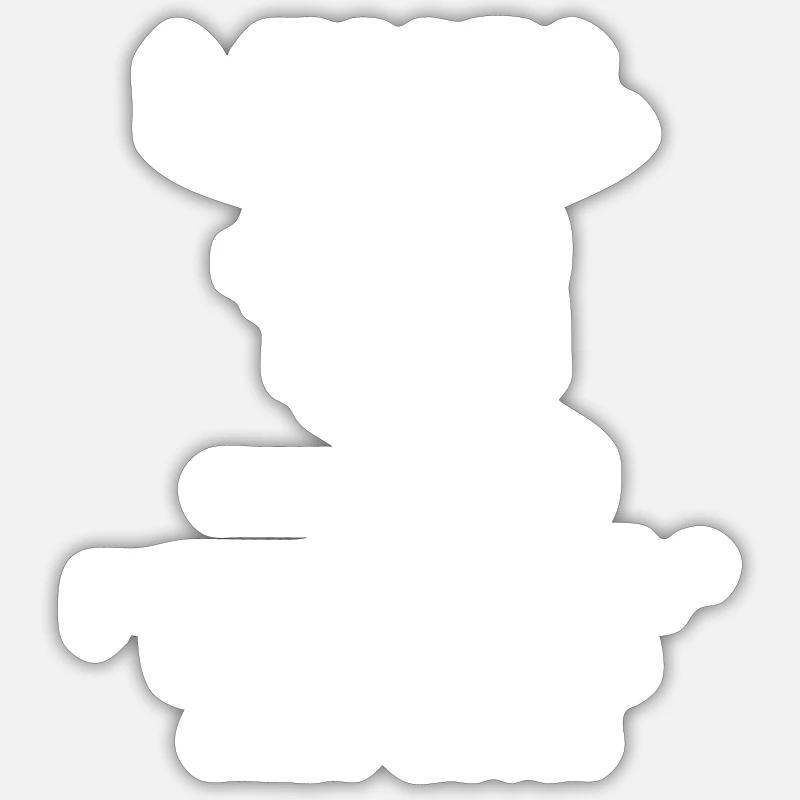 Level 18 ans - Sticker taille S (10 x 10 cm) - blanc mat