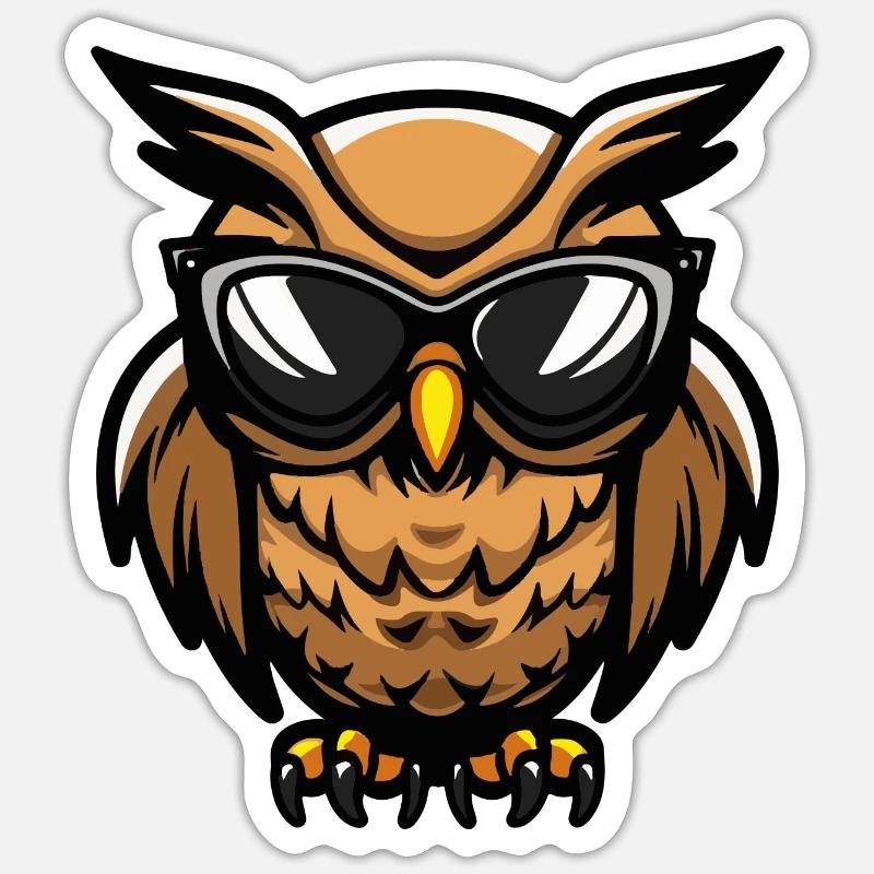 Owl Cool Comic Sticker size S (10 x 10 cm)