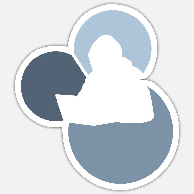 Informaticien Hacker Informatique Sticker taille S (10 x 10 cm)