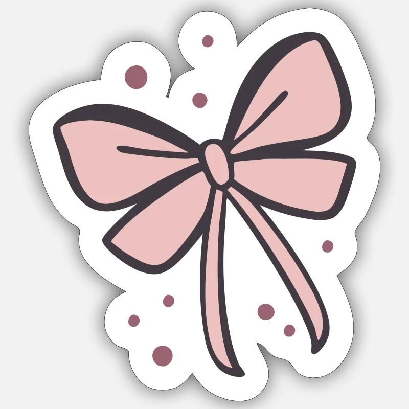 Bow Gift Bow - Sticker size S (10 x 10 cm) - white matte
