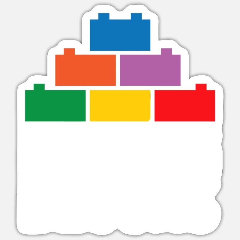 Brick Builder Brick Building Master Builder Sticker size S (10 x 10 cm)