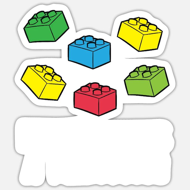 Brick Builder Brick Building Master Builder Sticker size S (10 x 10 cm)