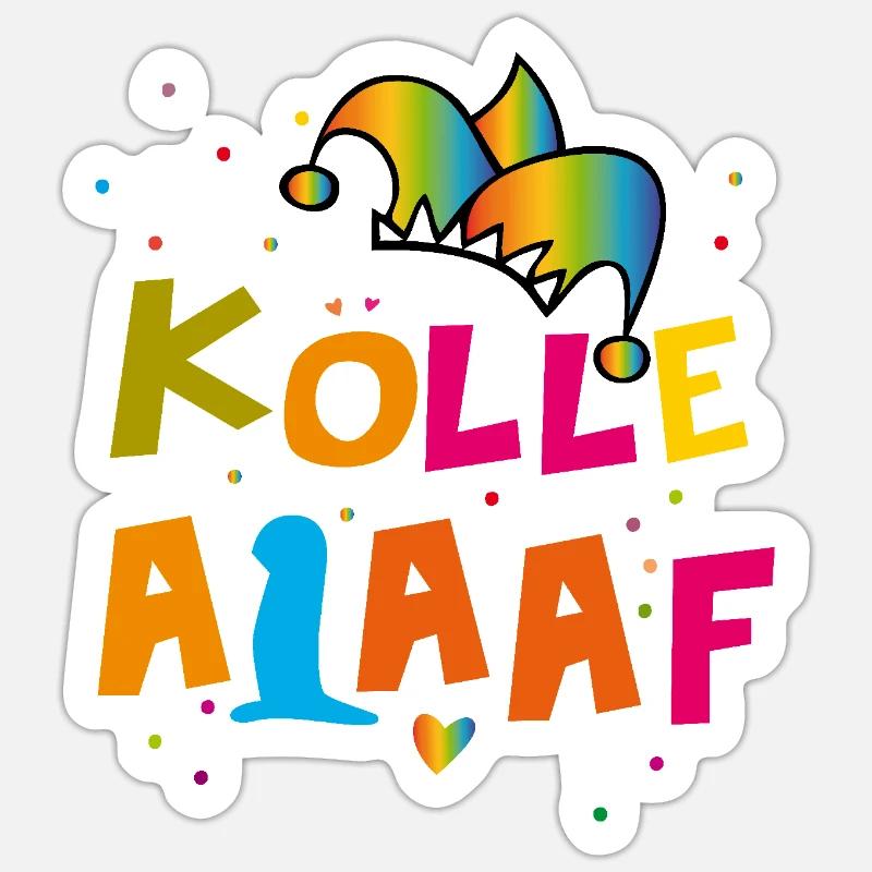 Carnaval de Kölle Alaaf Sticker taille S (10 x 10 cm)