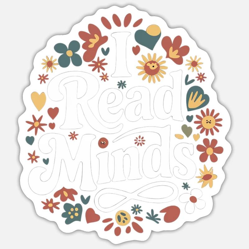 I Read Minds 18 - Sticker Größe S (10 x 10 cm) - Mattweiß