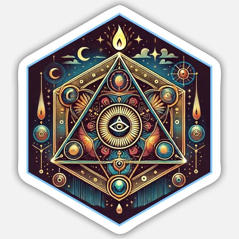 Orgon Energie Logo - Sticker Größe S (10 x 10 cm) - Mattweiß