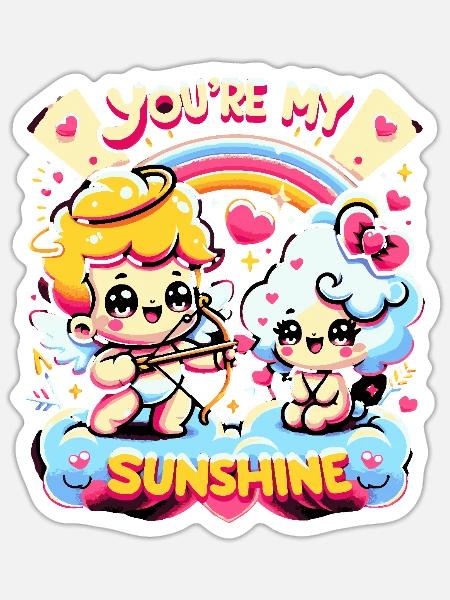 You’re my sunshine - Sticker Größe S (10 x 10 cm) - Mattweiß