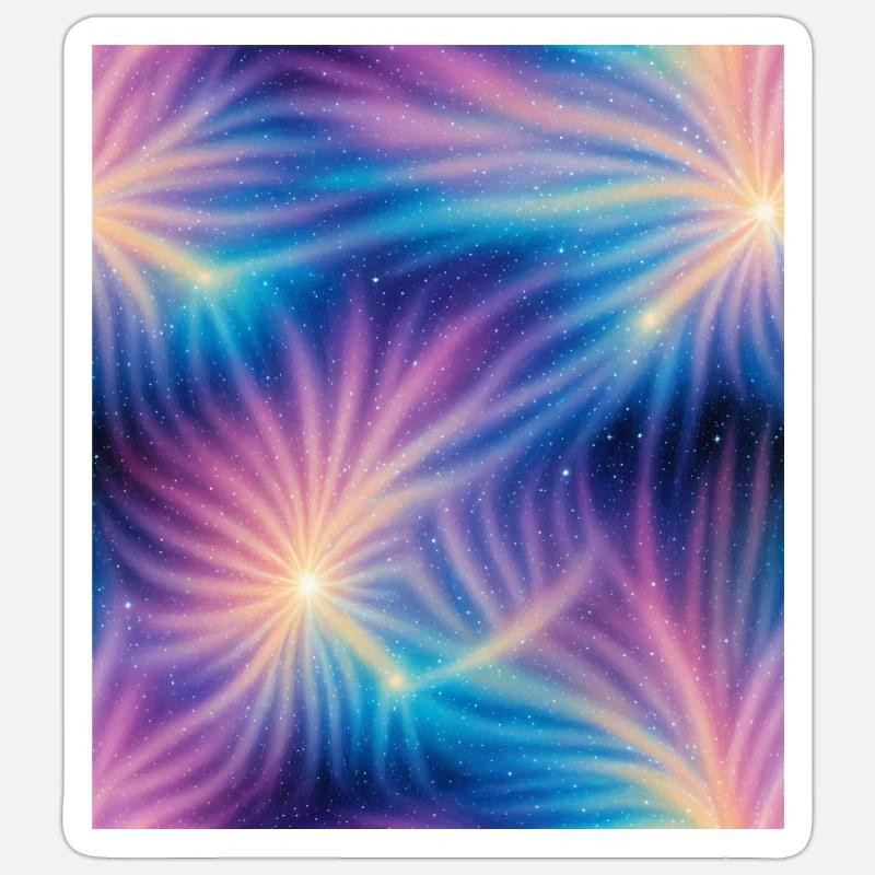Bunte kosmische Explosionen Sticker Größe S (10 x 10 cm)