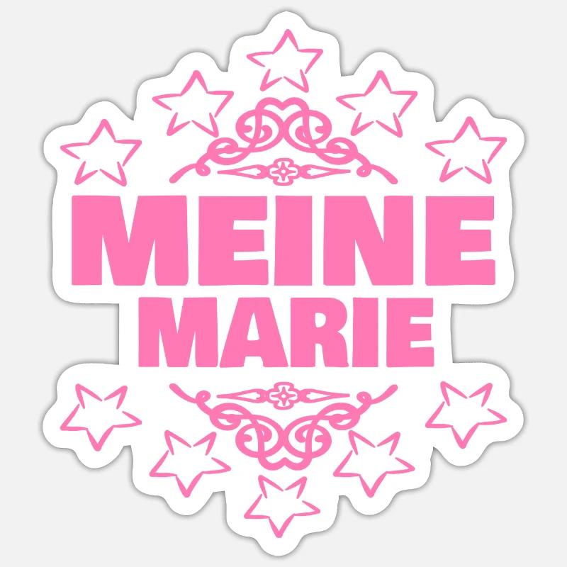 Marie - Sticker taille S (10 x 10 cm) - blanc mat