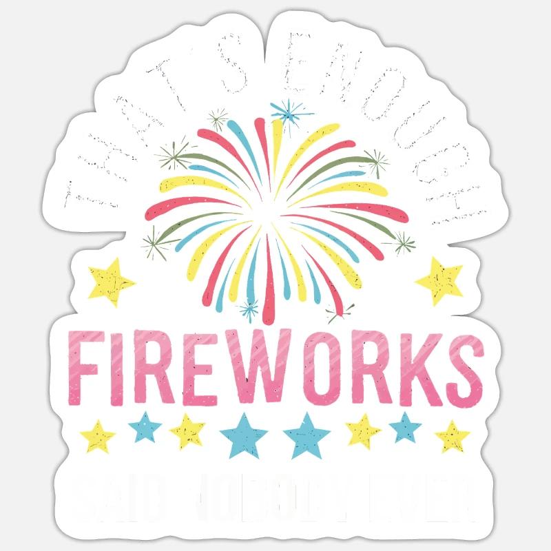 Pyrotechnics Fireworks Pyrotechnics - Sticker size S (10 x 10 cm) - white matte