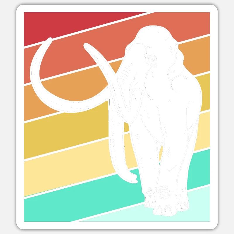 Mammoth - Sticker size S (10 x 10 cm) - white matte