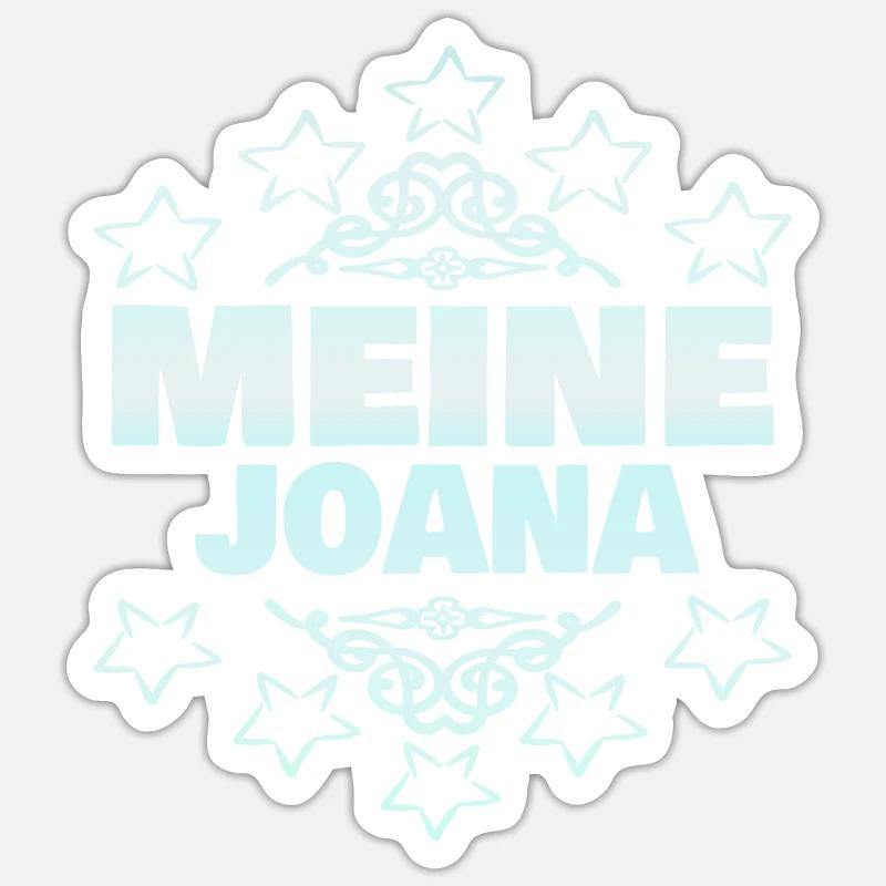 Fille Joana - Sticker taille S (10 x 10 cm) - blanc mat
