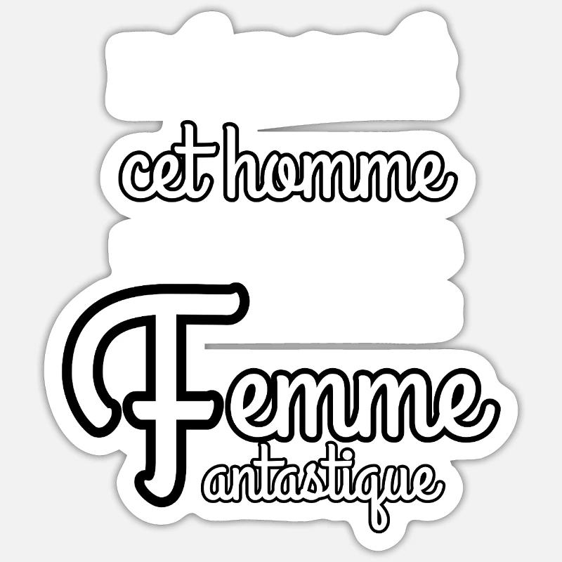 Mein Mann Ehemann lächelt härter Sticker Größe S (10 x 10 cm)