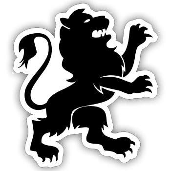 Lion Animal - Sticker size S (10 x 10 cm) - white matte - Front