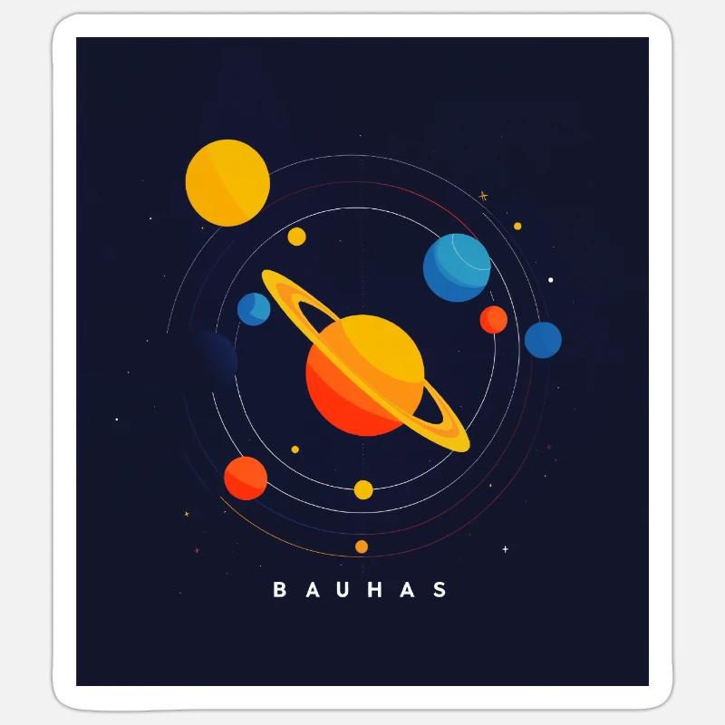 Bauhas Planetary System Sticker size S (10 x 10 cm)