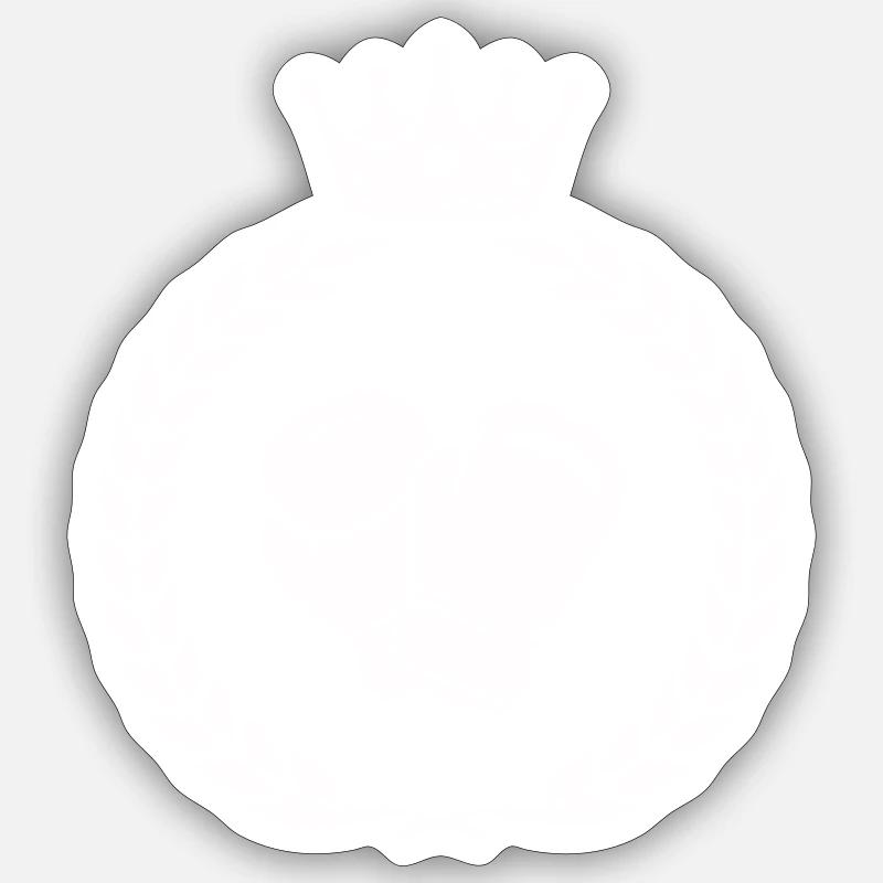 boxing kranz - Sticker Größe S (10 x 10 cm) - Mattweiß