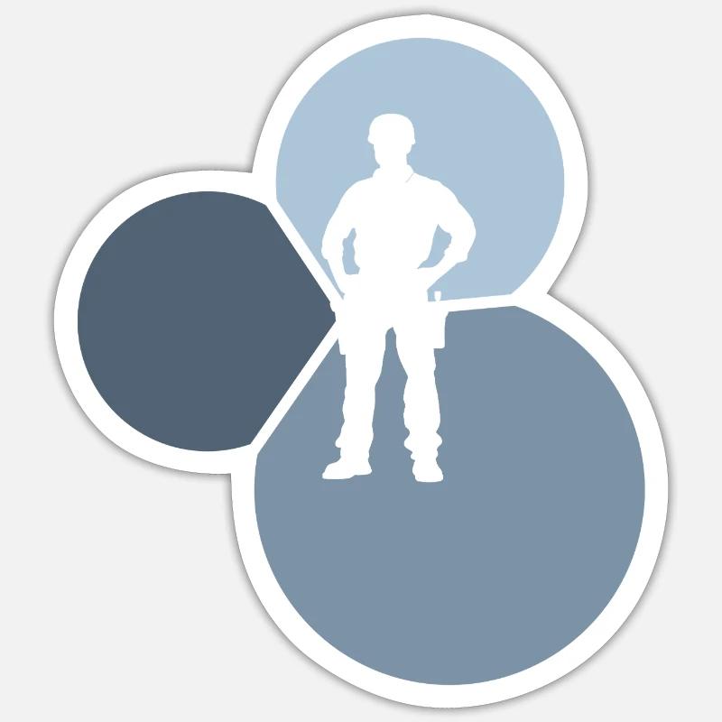 Plumber, Guitarist, Tool - Sticker size S (10 x 10 cm) - white matte