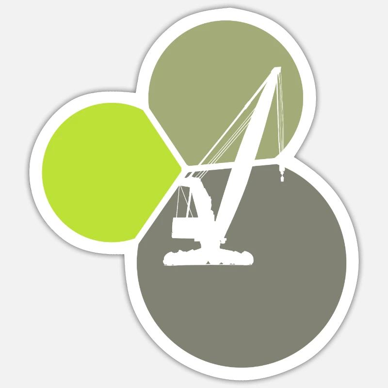 Construction de la maison du grutier Sticker taille S (10 x 10 cm)