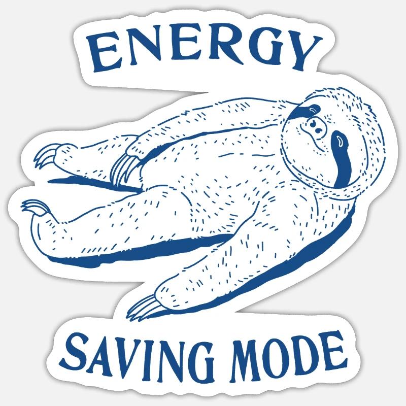 Energy Saving Mode - Sticker size S (10 x 10 cm) - white matte