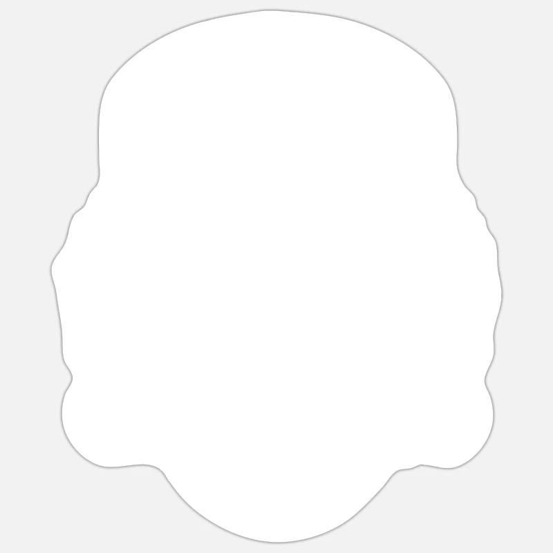 Masque - Sticker taille S (10 x 10 cm) - blanc mat