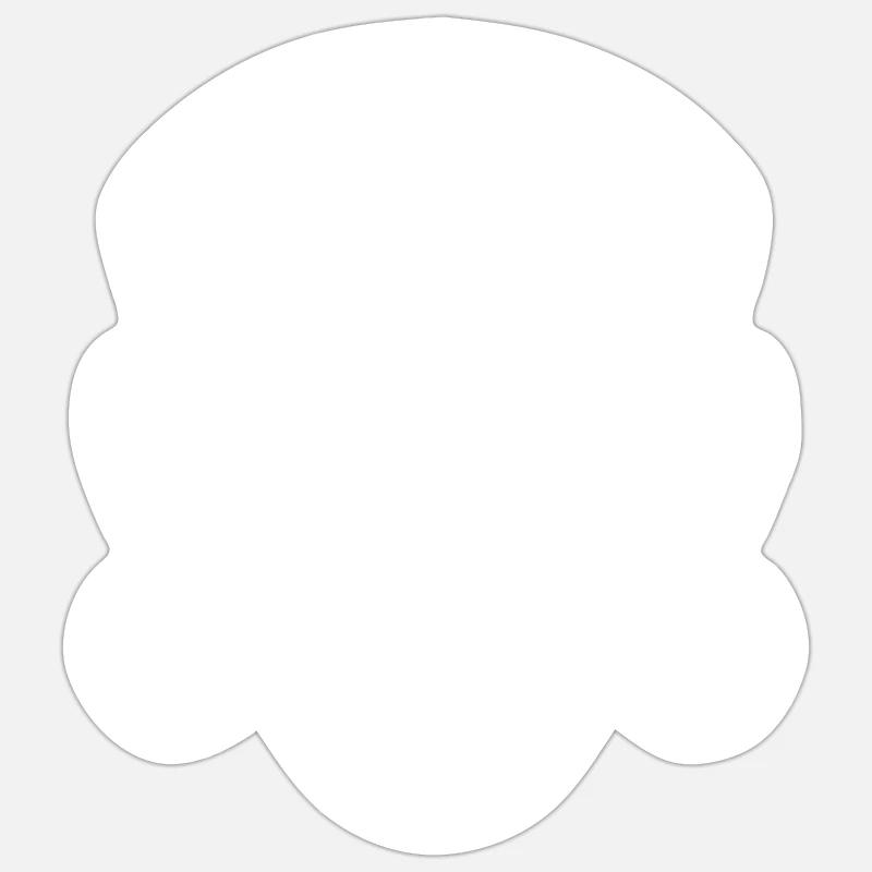 Masque - Sticker taille S (10 x 10 cm) - blanc mat