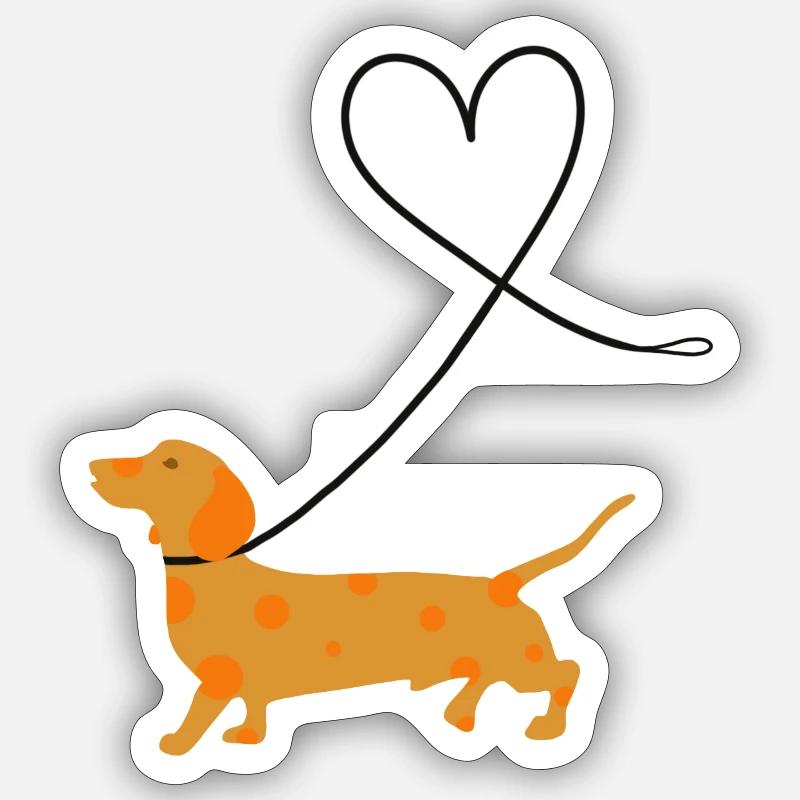 Teckel Sticker taille S (10 x 10 cm)