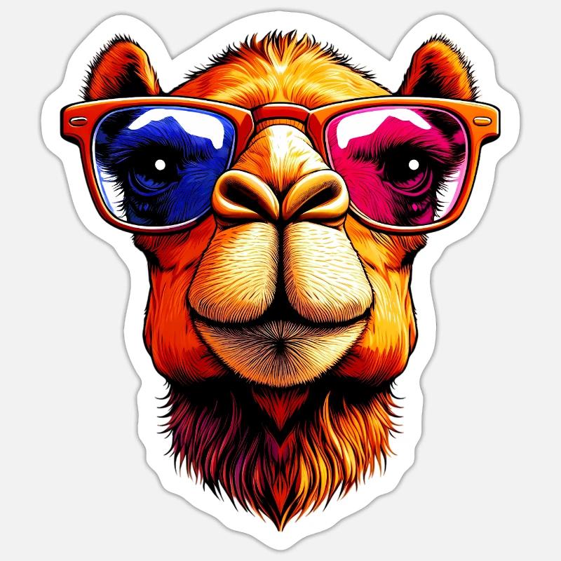Camel - Sticker size S (10 x 10 cm) - white matte