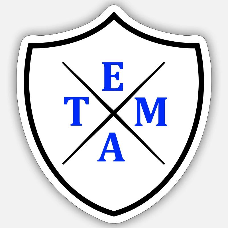 Team Crest - Sticker size S (10 x 10 cm) - white matte