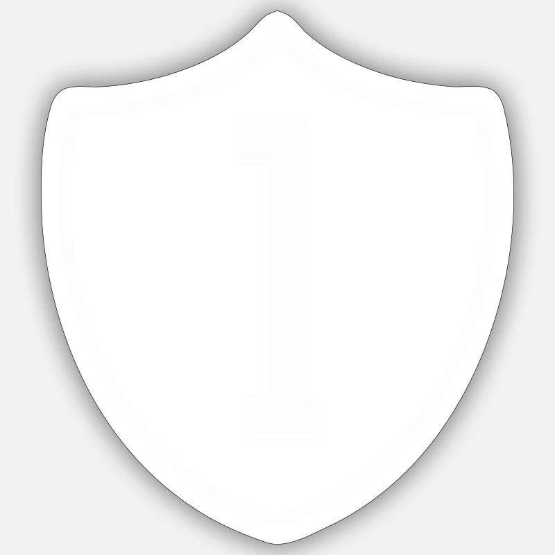 1 wappen - Sticker Größe S (10 x 10 cm) - Mattweiß