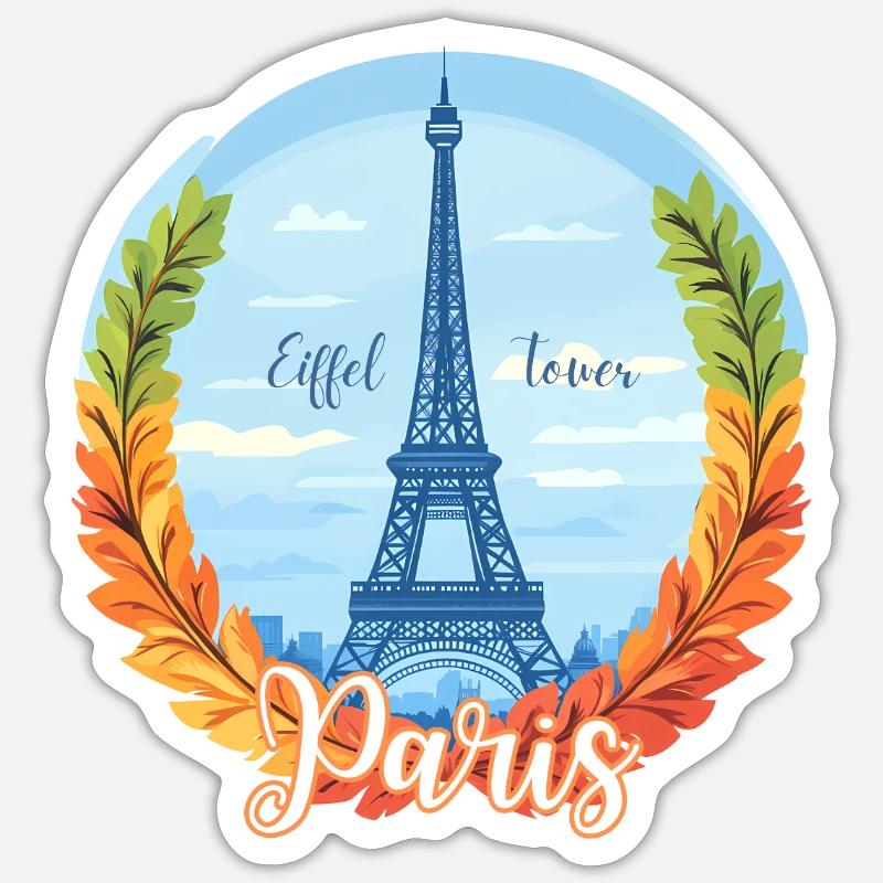 Pariser Liebe, immer in Mode! - Sticker Größe S (10 x 10 cm) - Mattweiß
