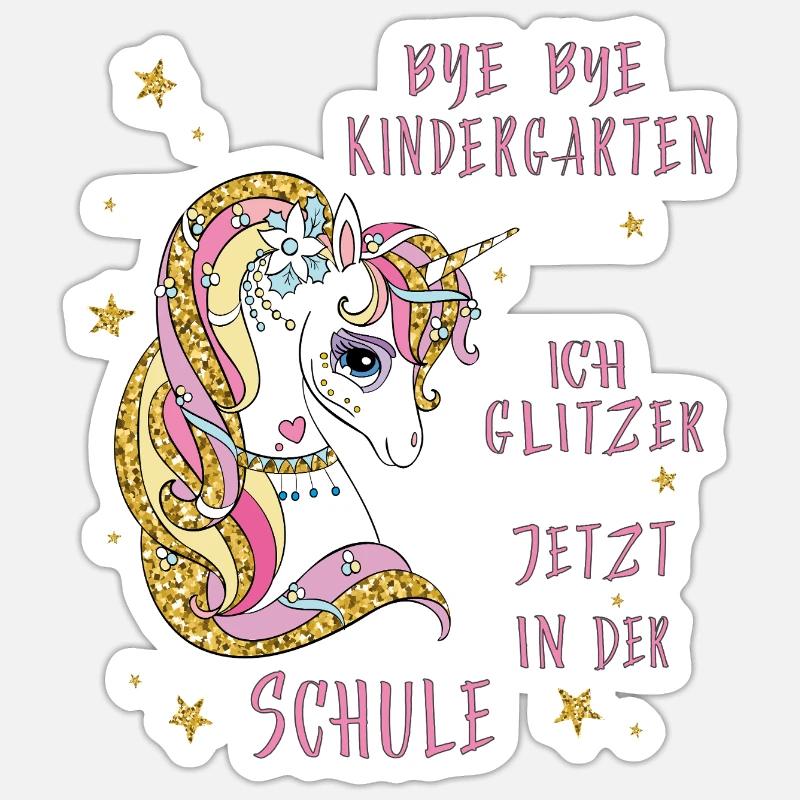 Bye Bye Kindergarten School - Sticker size S (10 x 10 cm) - white matte