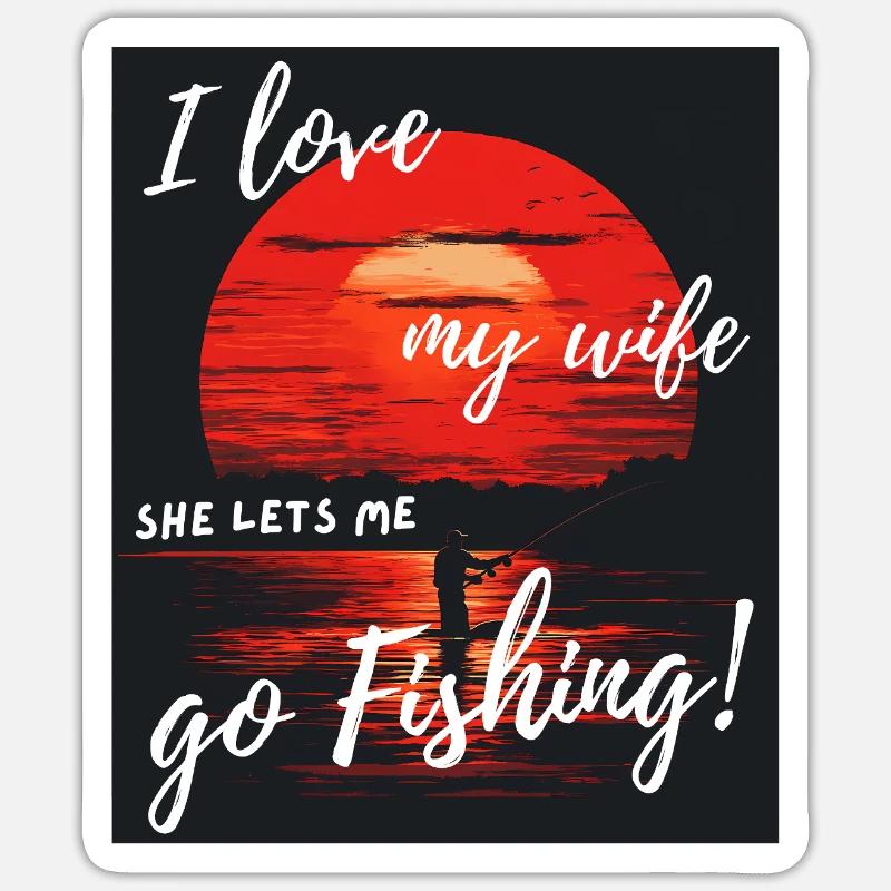 Cast, Hook, Repeat - Outdoor, Fun, Catch Sticker size S (10 x 10 cm)