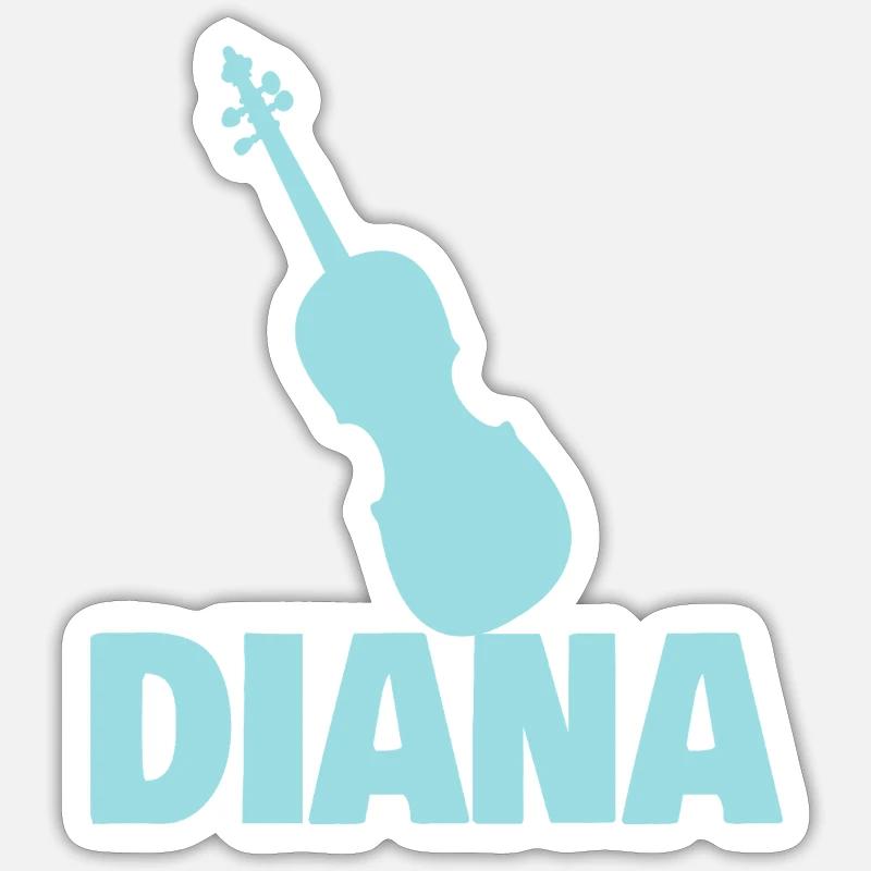 Diane - Sticker taille S (10 x 10 cm) - blanc mat