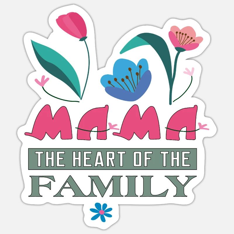 Mama Muttertag Sticker Größe S (10 x 10 cm)