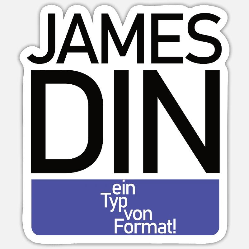 JAMES DIN un type de format Sticker taille S (10 x 10 cm)