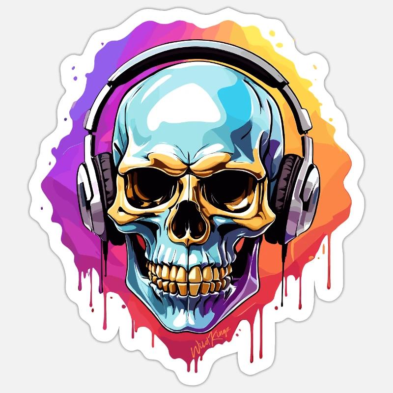 Kopfhörer Sticker Größe S (10 x 10 cm)