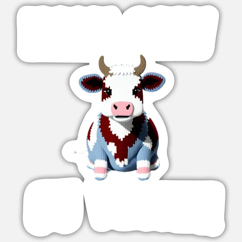 Vache sacrée - vache douce Sticker taille S (10 x 10 cm)