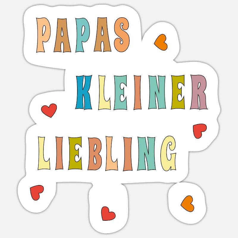 Dad's little darling - Sticker size S (10 x 10 cm) - white matte