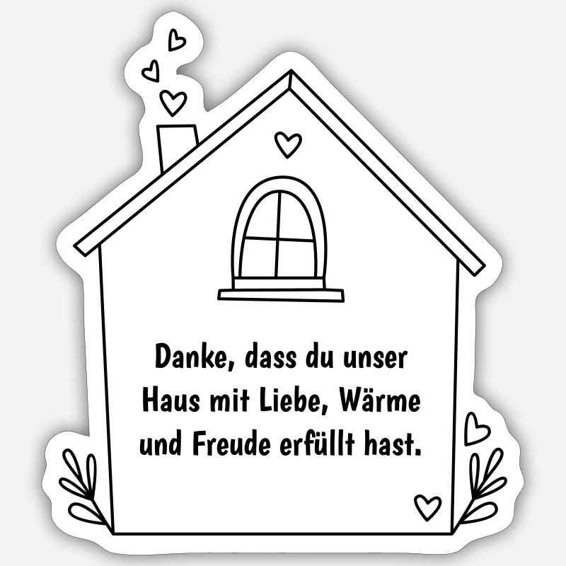 Abschiedsgeschenk Mitarbeiterin Sticker Größe S (10 x 10 cm)