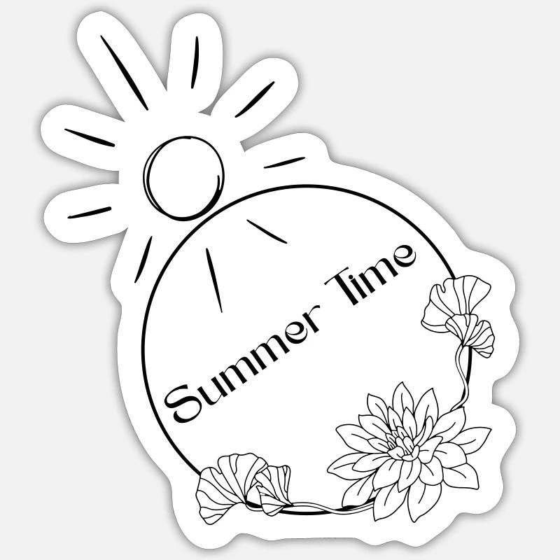 Summer Time - Sticker size S (10 x 10 cm) - white matte