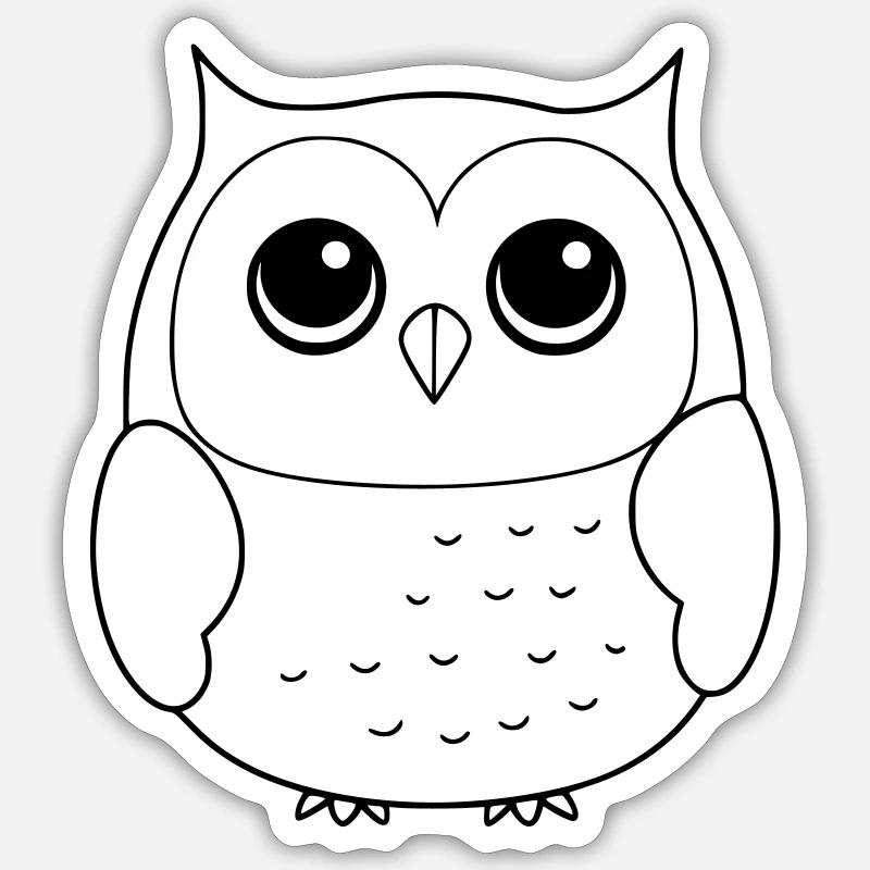 Hibou comme graphique vectoriel Sticker taille S (10 x 10 cm)