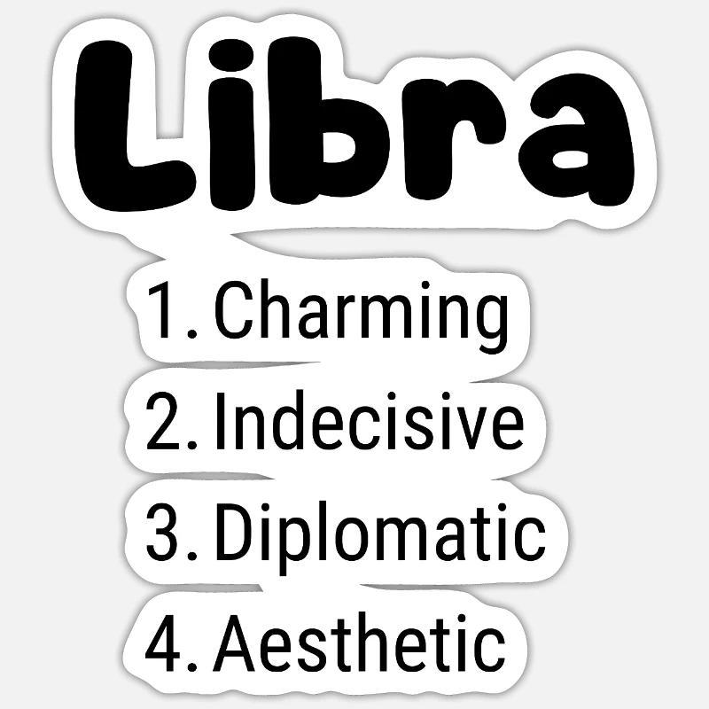 Libra – Elegance, Balance & Inner Harmony Sticker size S (10 x 10 cm)
