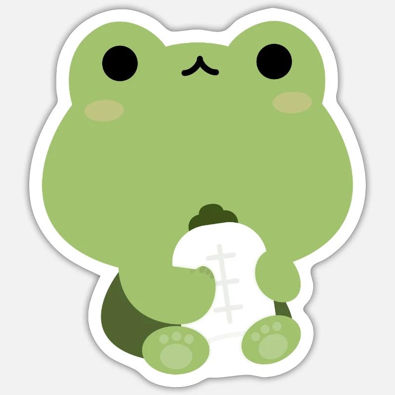 Grenouille Tout-petit - Sticker taille S (10 x 10 cm) - blanc mat