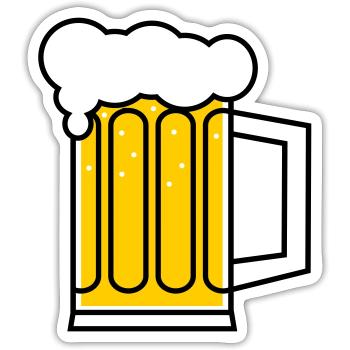 Bier - Sticker size S (10 x 10 cm) - white matte - Front
