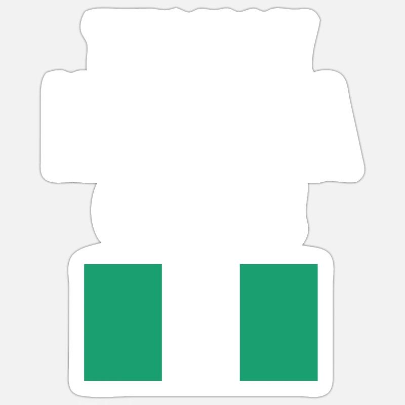 C’est mon costume nigérian - Sticker taille S (10 x 10 cm) - blanc mat