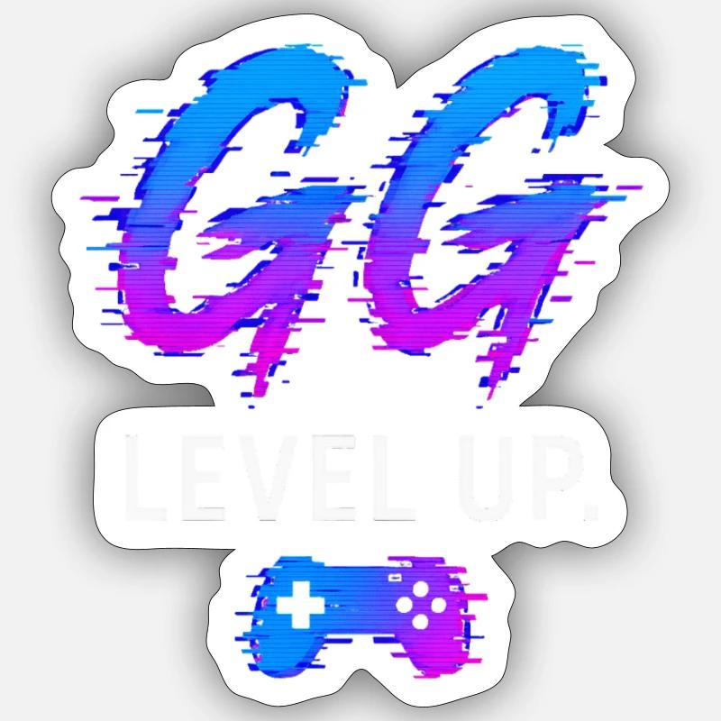 Pixel Glitch - Sticker taille S (10 x 10 cm) - blanc mat