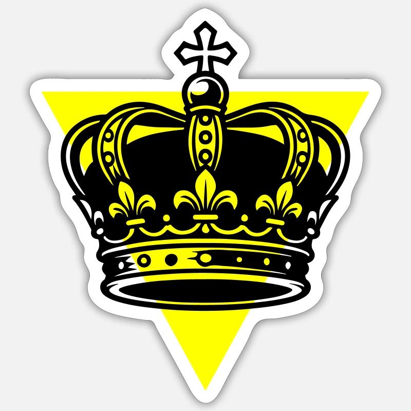 Couronne - Sticker taille S (10 x 10 cm) - blanc mat